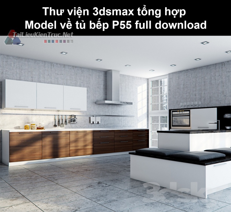 Thư viện 3dsmax tổng hợp Model về tủ bếp P55 full download