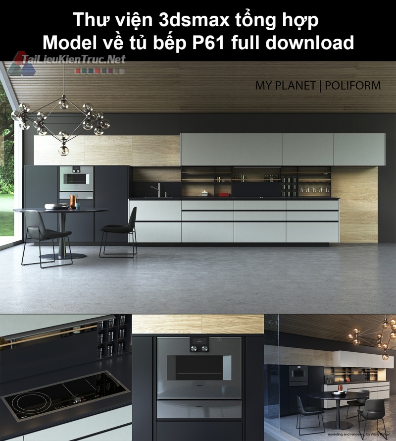 Thư viện 3dsmax tổng hợp Model về tủ bếp P61 full download