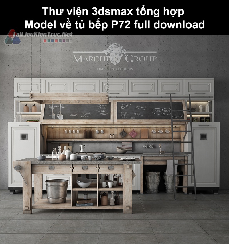 Thư viện 3dsmax tổng hợp Model về tủ bếp P72 full download