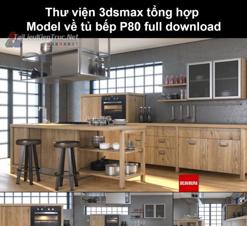 Thư viện 3dsmax tổng hợp Model về tủ bếp P80 full download