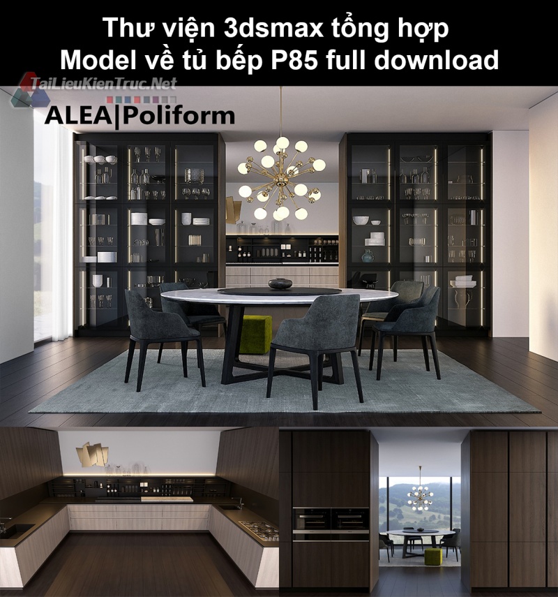 Thư viện 3dsmax tổng hợp Model về tủ bếp P85 full download