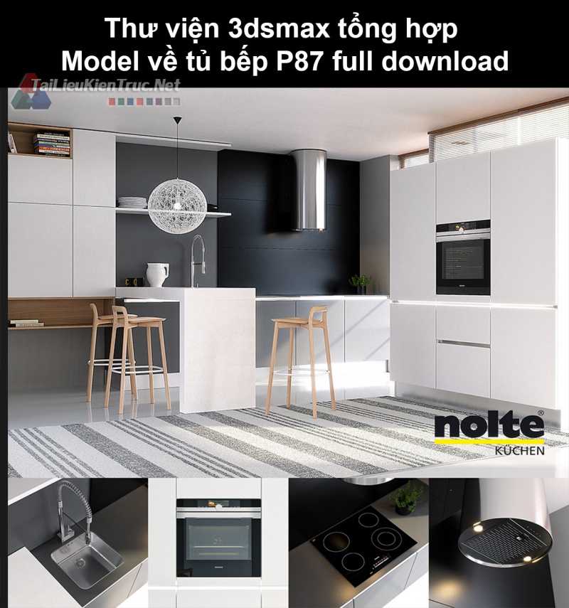 Thư viện 3dsmax tổng hợp Model về tủ bếp P87 full download