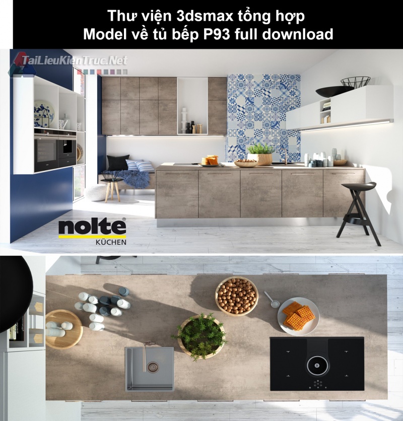 Thư viện 3dsmax tổng hợp Model về tủ bếp P93 full download