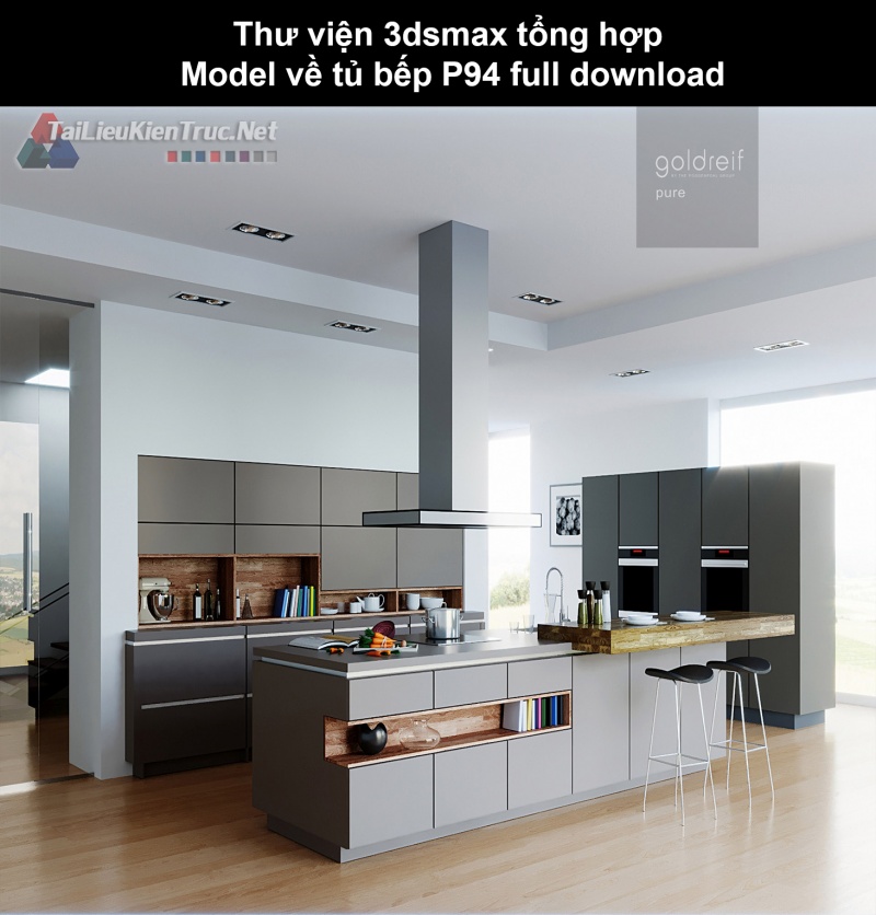 Thư viện 3dsmax tổng hợp Model về tủ bếp P94 full download