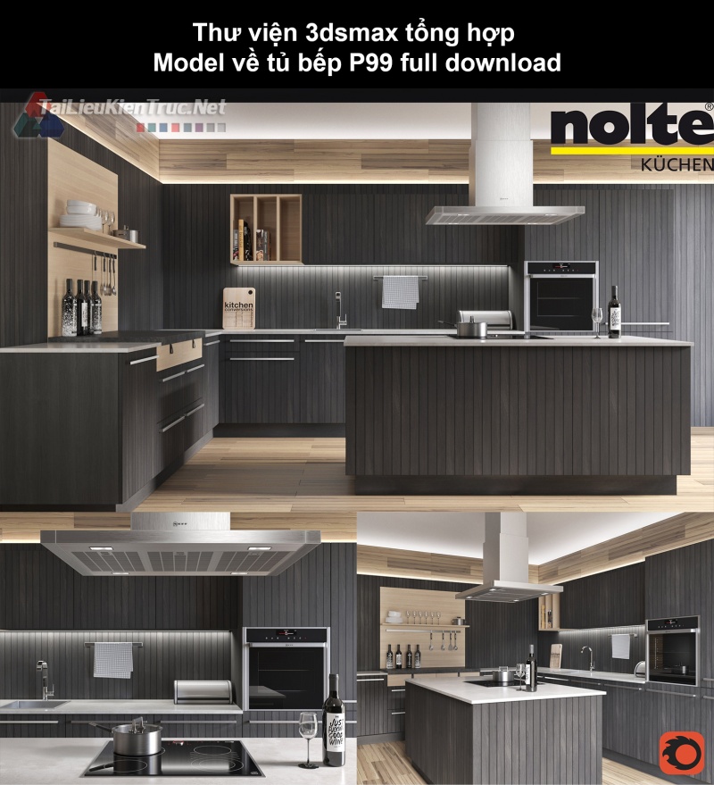 Thư viện 3dsmax tổng hợp Model về tủ bếp P99 full download