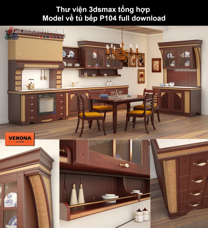 Thư viện 3dsmax tổng hợp Model về tủ bếp P104 full download