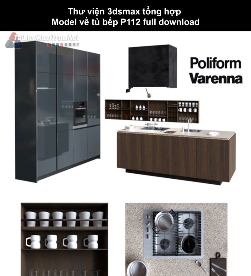 Thư viện 3dsmax tổng hợp Model về tủ bếp P112 full download