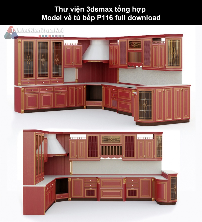 Thư viện 3dsmax tổng hợp Model về tủ bếp P116 full download