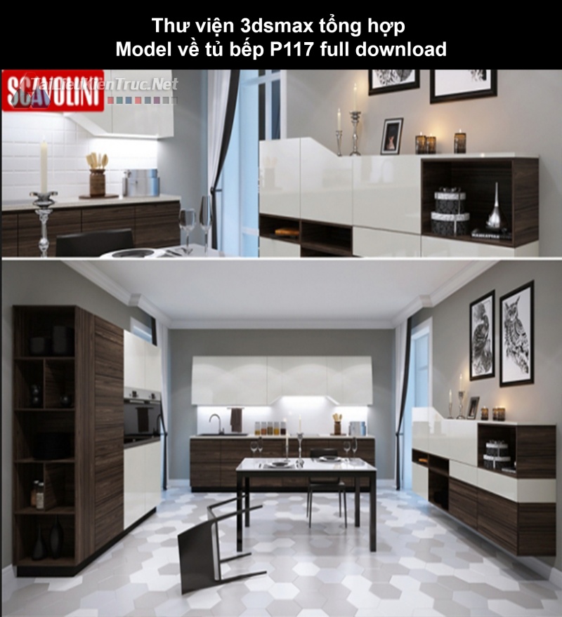Thư viện 3dsmax tổng hợp Model về tủ bếp P117 full download