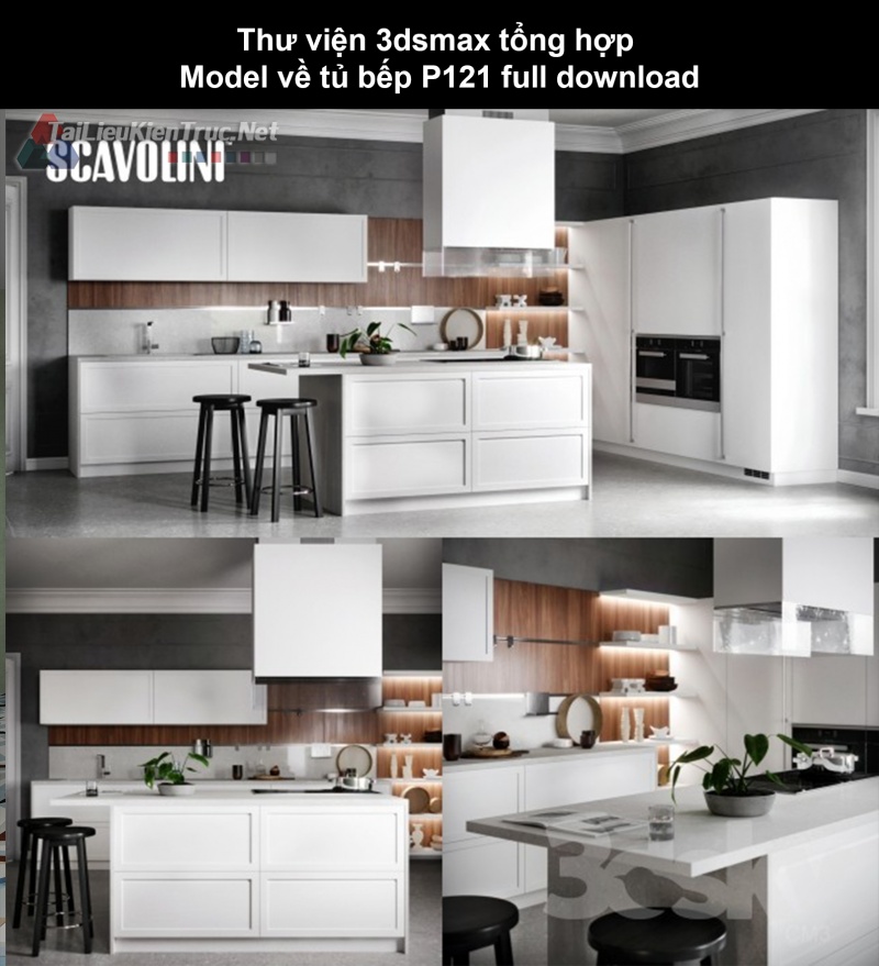 Thư viện 3dsmax tổng hợp Model về tủ bếp P121 full download