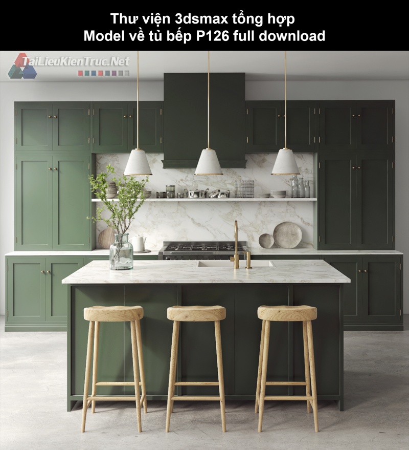 Thư viện 3dsmax tổng hợp Model về tủ bếp P126 full download