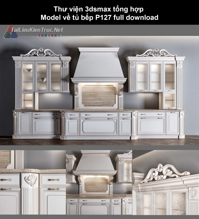 Thư viện 3dsmax tổng hợp Model về tủ bếp P127 full download