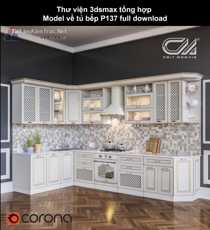 Thư viện 3dsmax tổng hợp Model về tủ bếp P137 full download
