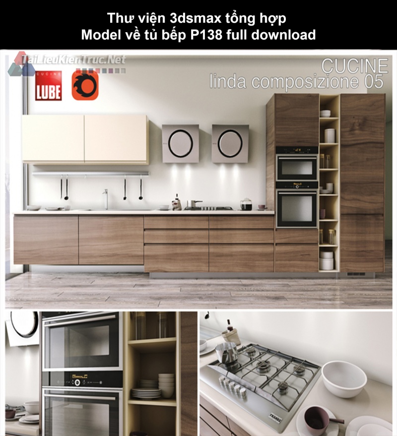 Thư viện 3dsmax tổng hợp Model về tủ bếp P138 full download