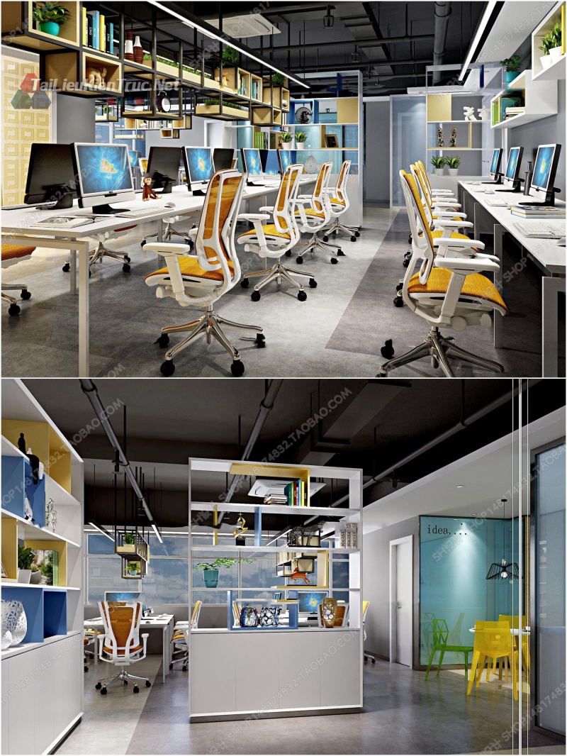  Phối cảnh 3d thiết kế nội thất văn phòng 069 full download