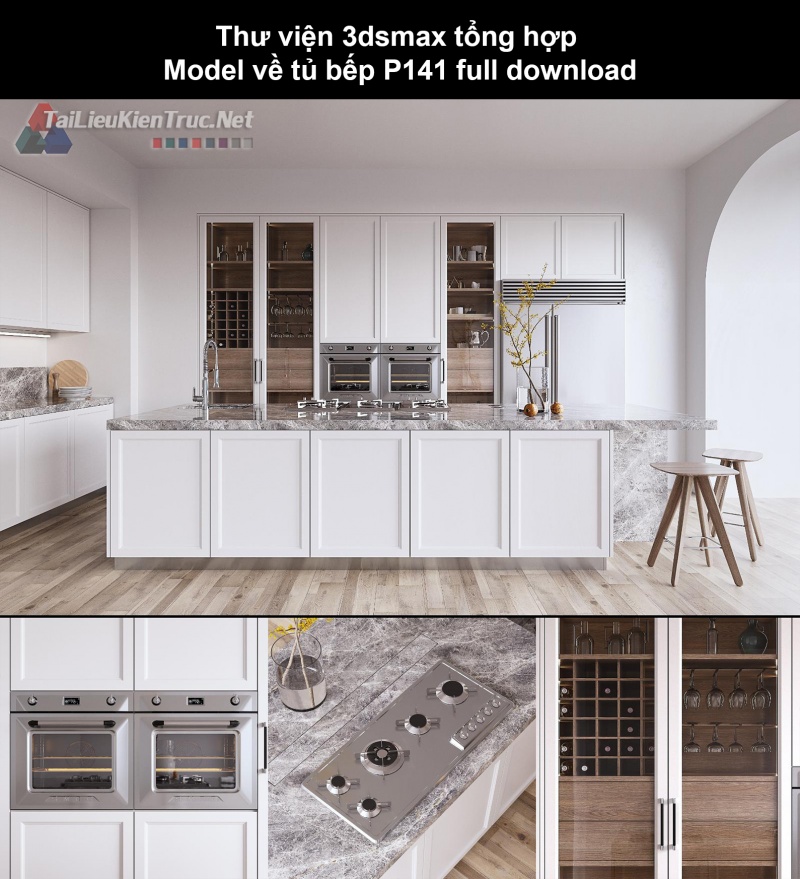Thư viện 3dsmax tổng hợp Model về tủ bếp P141 full download
