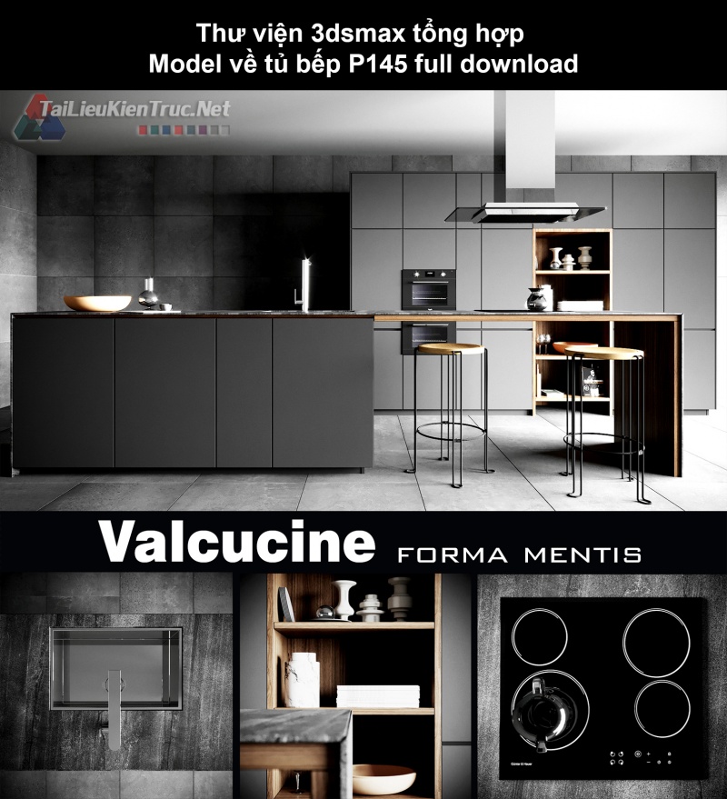 Thư viện 3dsmax tổng hợp Model về tủ bếp P145 full download