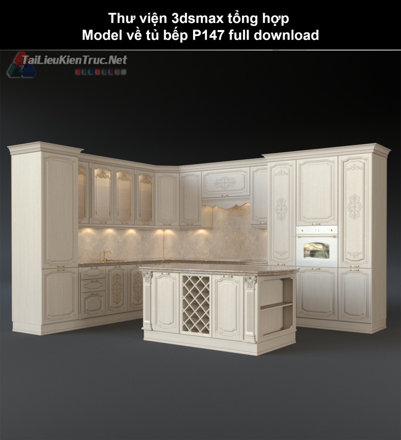 Thư viện 3dsmax tổng hợp Model về tủ bếp P147 full download