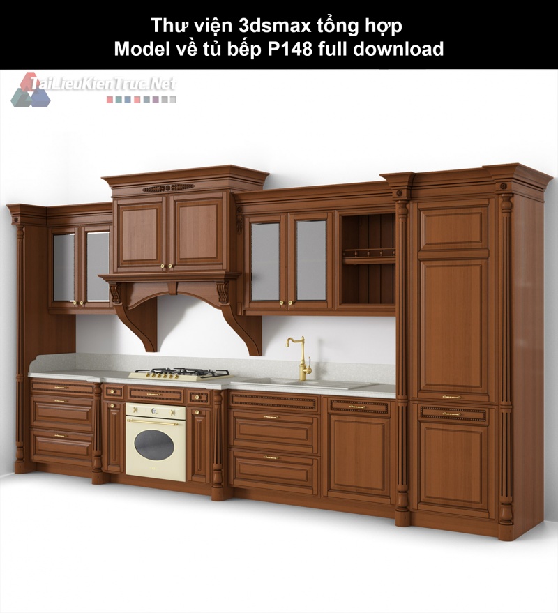Thư viện 3dsmax tổng hợp Model về tủ bếp P148 full download