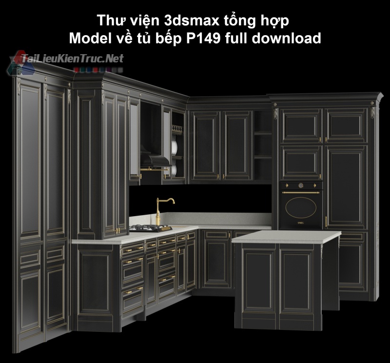 Thư viện 3dsmax tổng hợp Model về tủ bếp P149 full download
