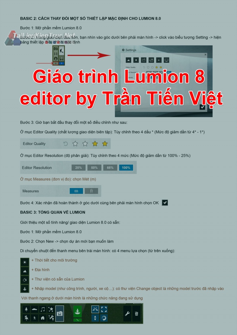 Giáo trình Lumion 8 editor by ‎Trần Tiến Việt‎
