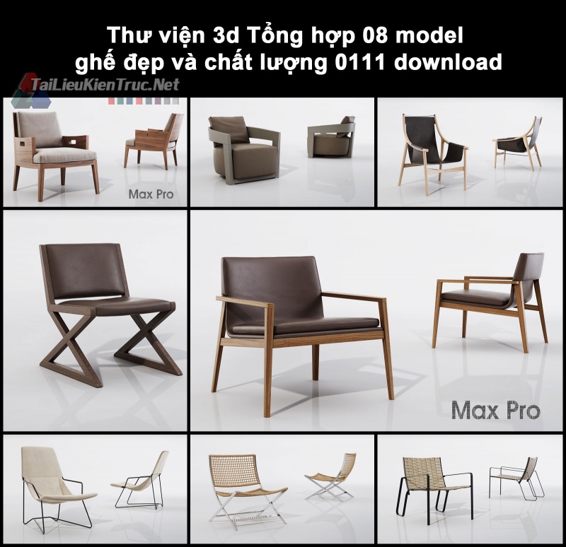 Thư viện 3d Tổng hợp 08 model ghế đẹp và chất lượng 0111 download