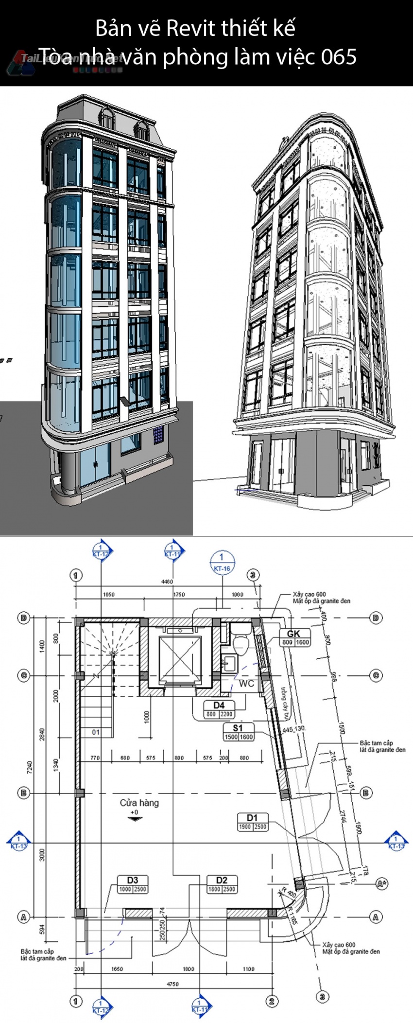 Bản vẽ Revit thiết kế Tòa nhà văn phòng làm việc Phan Chu Trinh 065
