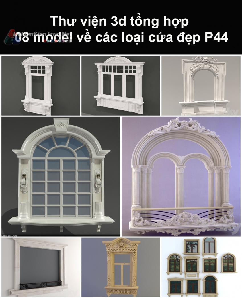 Thư viện 3d tổng hợp 08 model về các loại cửa đẹp P44