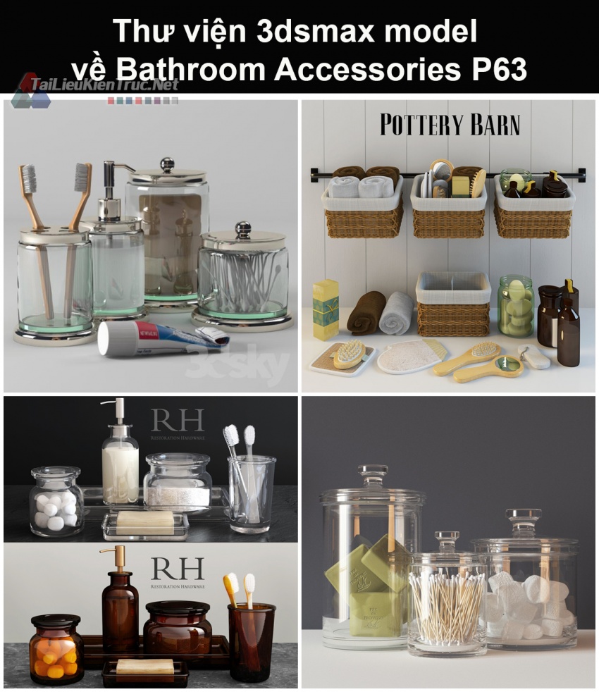 Thư viện 3dsmax model về Bathroom accessories (Đồ dùng phòng tắm) P63
