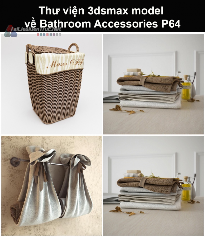 Thư viện 3dsmax model về Bathroom accessories (Đồ dùng phòng tắm) P64