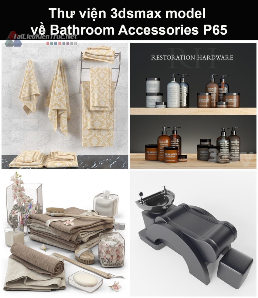 Thư viện 3dsmax model về Bathroom accessories (Đồ dùng phòng tắm) P65