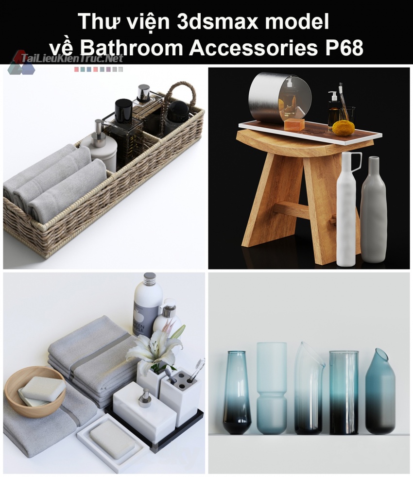 Thư viện 3dsmax model về Bathroom accessories (Đồ dùng phòng tắm) P68