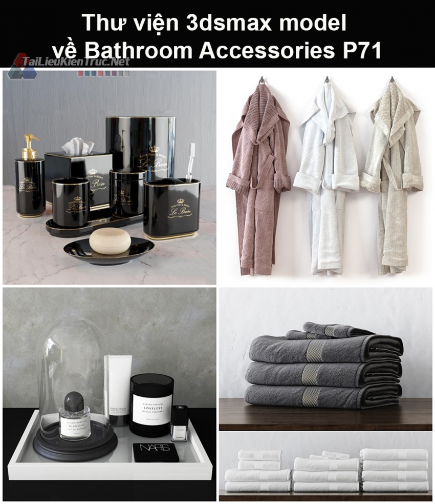 Thư viện 3dsmax model về Bathroom accessories (Đồ dùng phòng tắm) P71