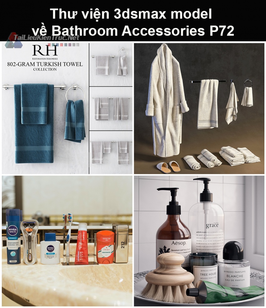 Thư viện 3dsmax model về Bathroom accessories (Đồ dùng phòng tắm) P72