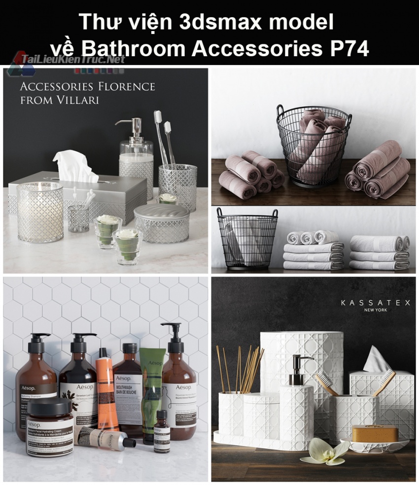 Thư viện 3dsmax model về Bathroom accessories (Đồ dùng phòng tắm) P74