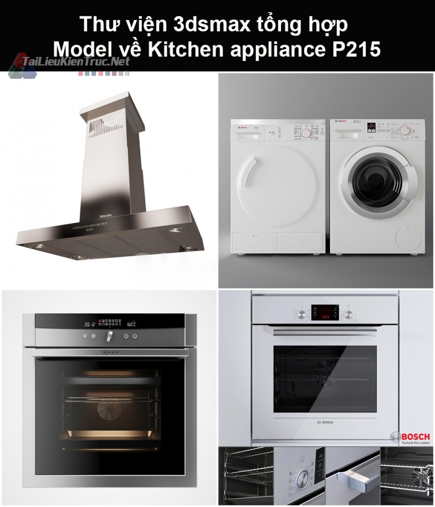 Thư viện 3dsmax tổng hợp Model về Kitchen appliance (Thiết bị nhà bếp) P215