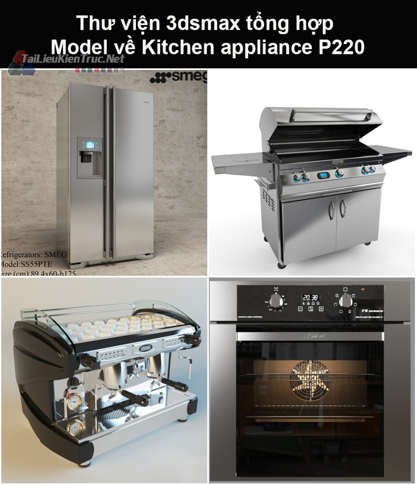 Thư viện 3dsmax tổng hợp Model về Kitchen appliance (Thiết bị nhà bếp) P220