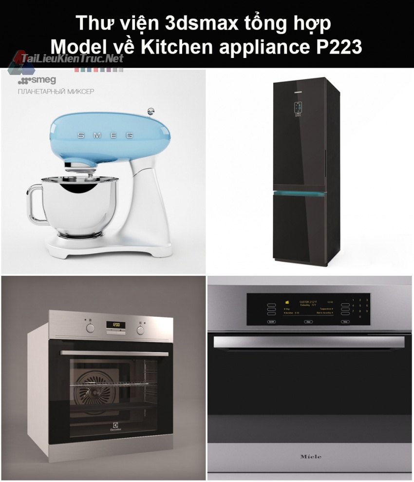 Thư viện 3dsmax tổng hợp Model về Kitchen appliance (Thiết bị nhà bếp) P223