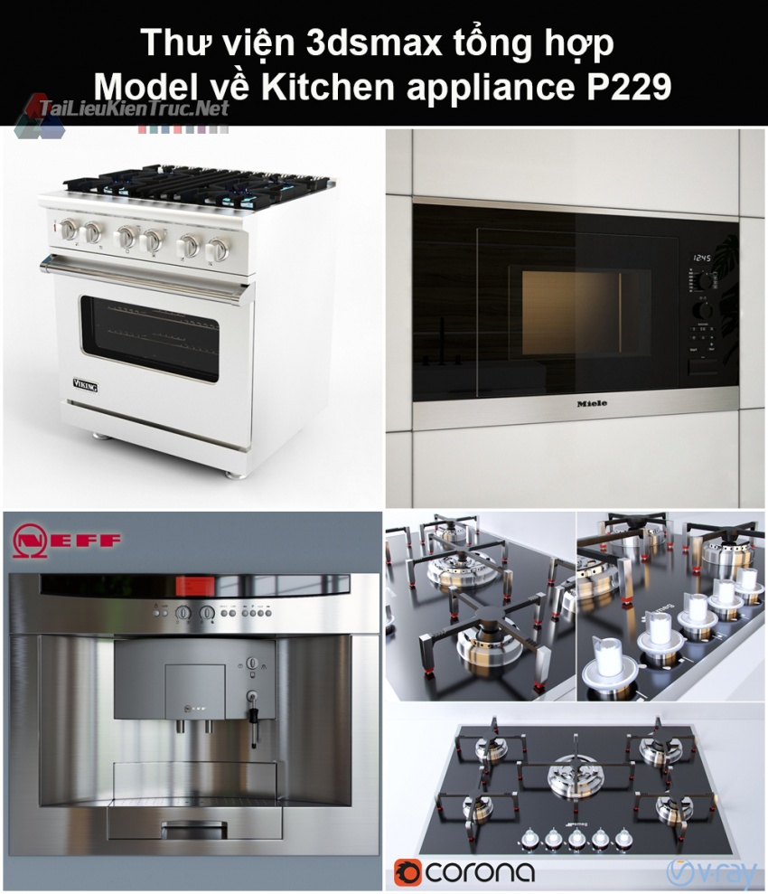 Thư viện 3dsmax tổng hợp Model về Kitchen appliance (Thiết bị nhà bếp) P229