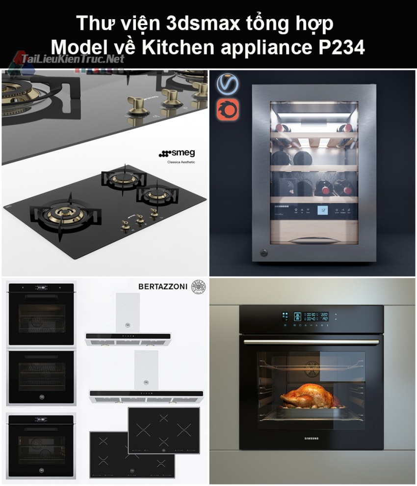 Thư viện 3dsmax tổng hợp Model về Kitchen appliance (Thiết bị nhà bếp) P234