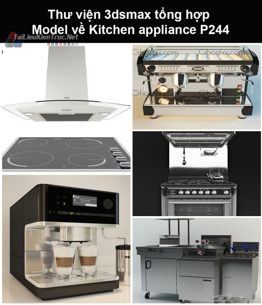 Thư viện 3dsmax tổng hợp Model về Kitchen appliance (Thiết bị nhà bếp) P244
