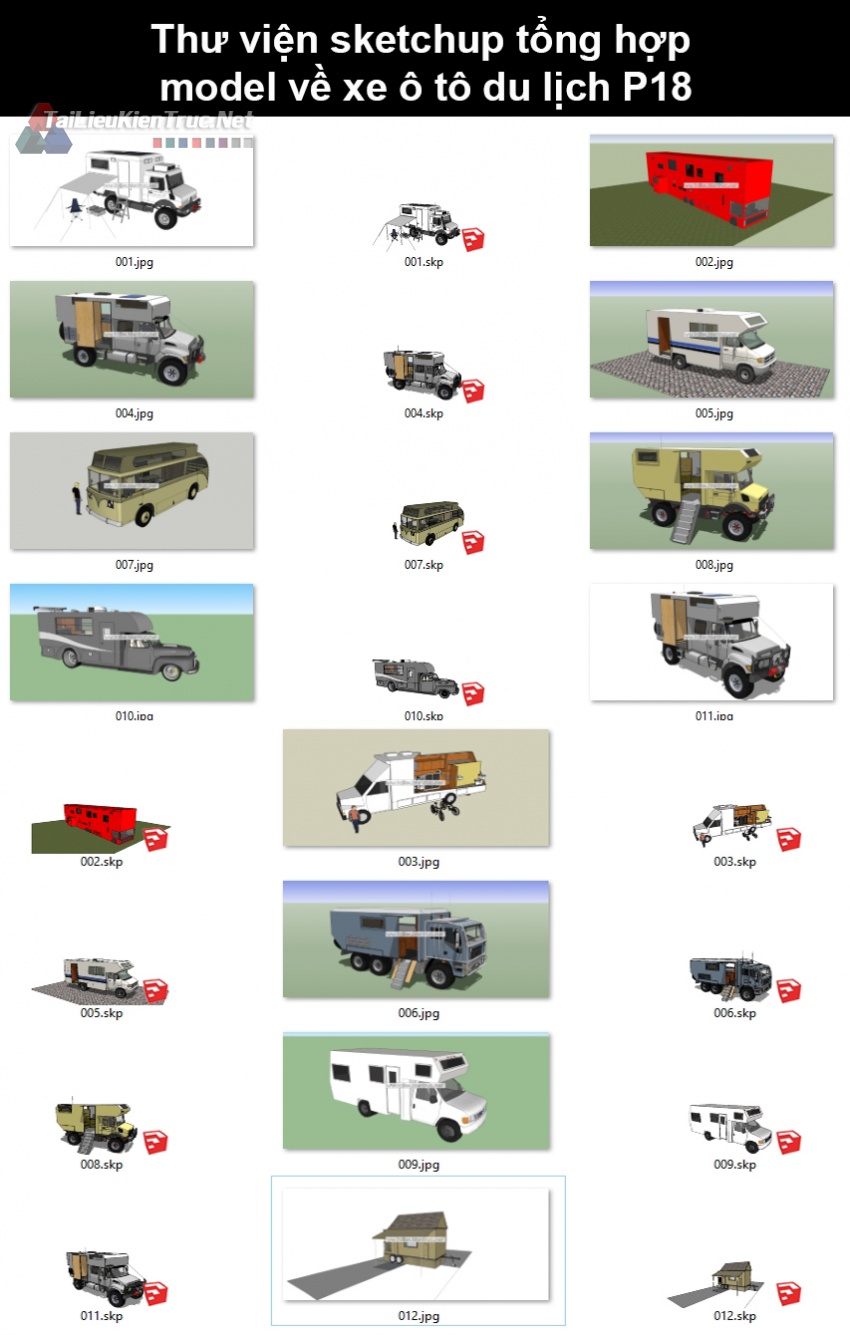 Thư viện sketchup tổng hợp model về xe ô tô du lịch P18