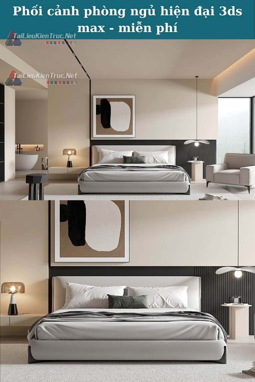 240604. 3ds max modern bedroom