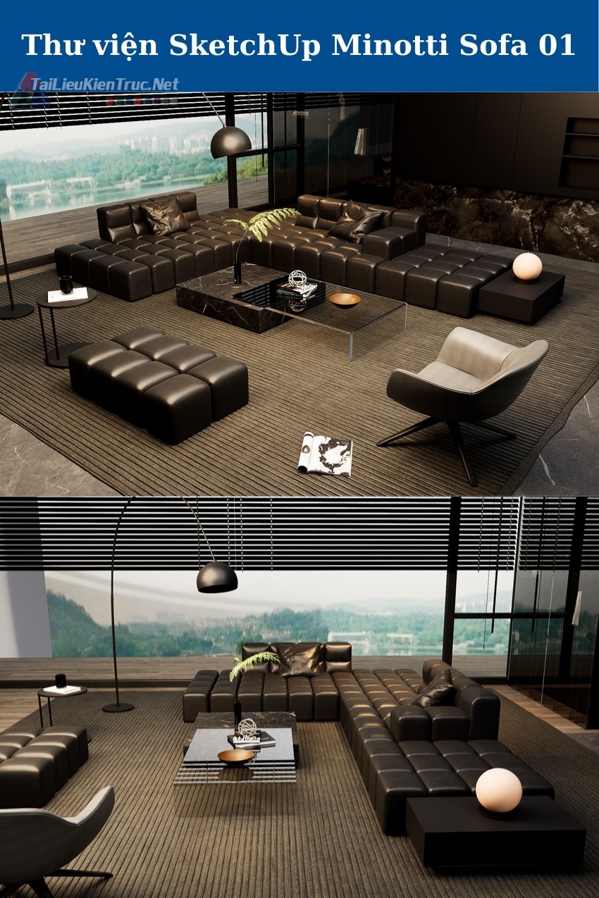 240822. Thư viện SketchUp Minotti Sofa 01