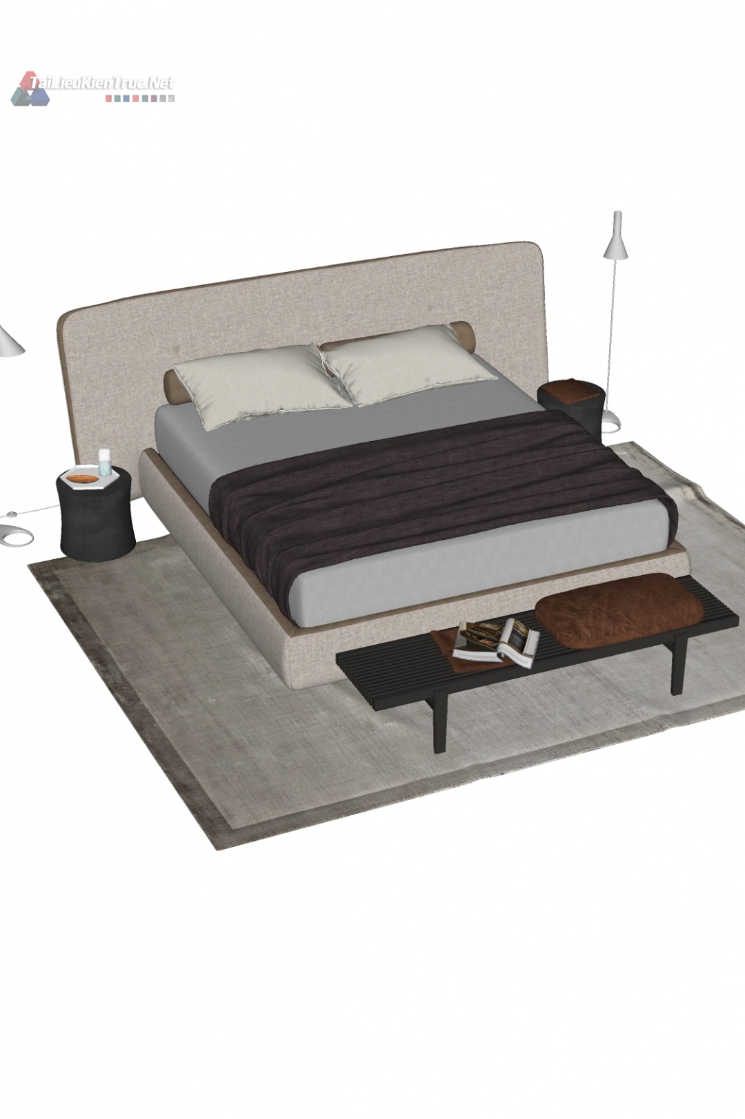 Thư viện sketchup giường 013