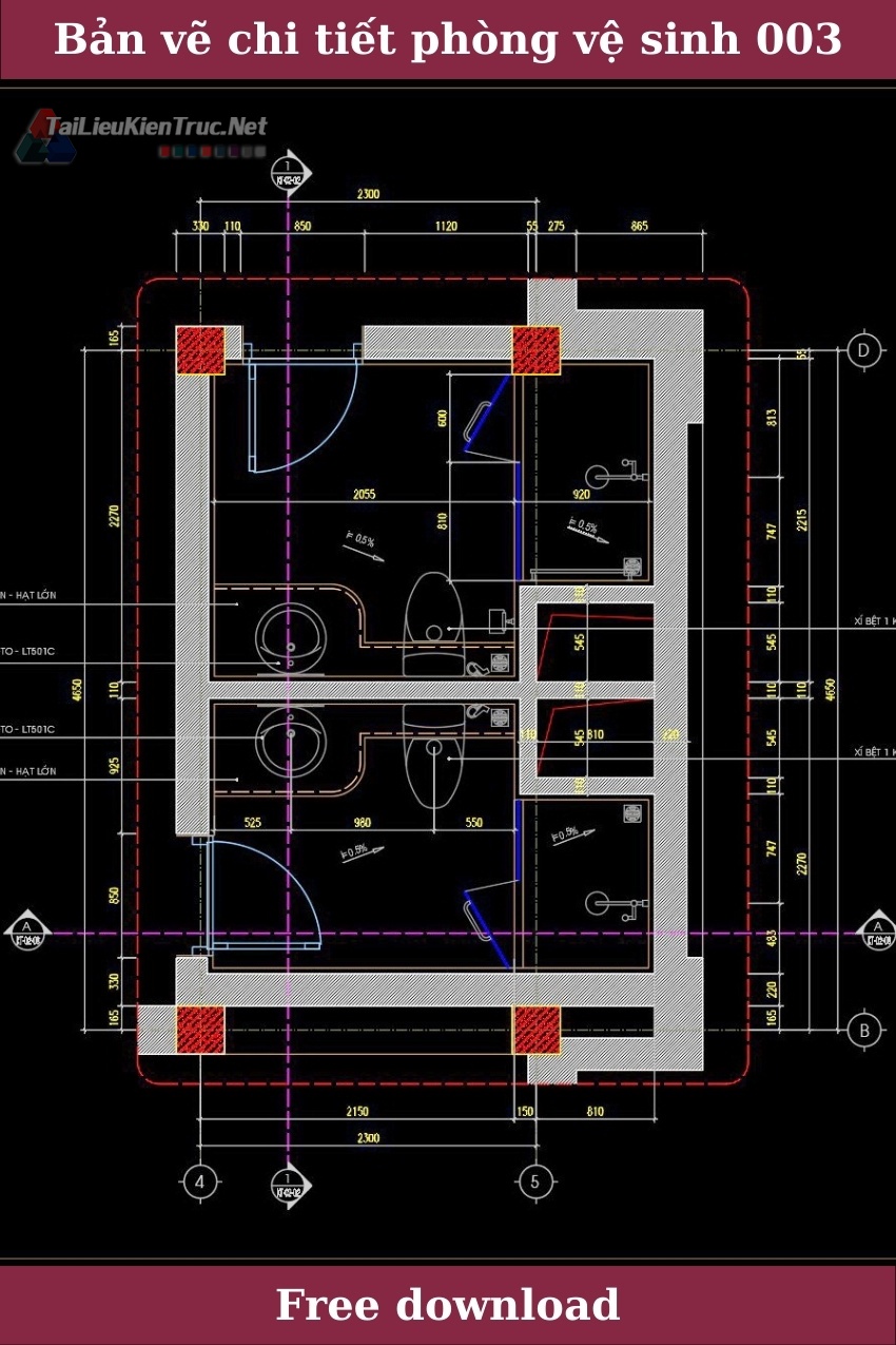 Bản vẽ chi tiết phòng vệ sinh 003