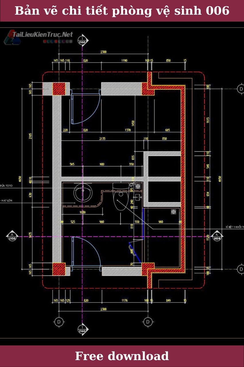 Bản vẽ chi tiết phòng vệ sinh 006