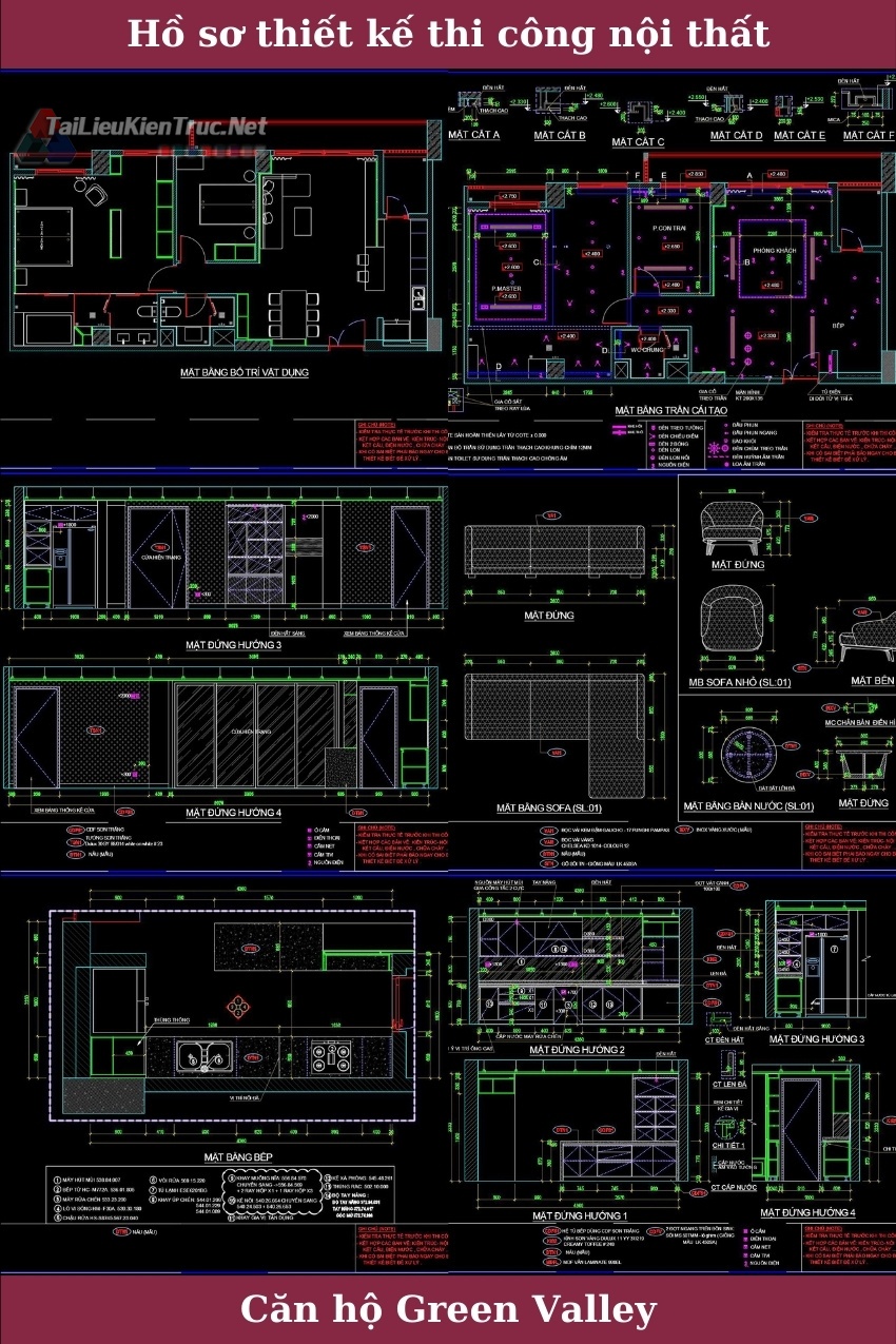 HỒ SƠ THIẾT KẾ KỸ THUẬT THI CÔNG CĂN HỘ GREEN VALLEY