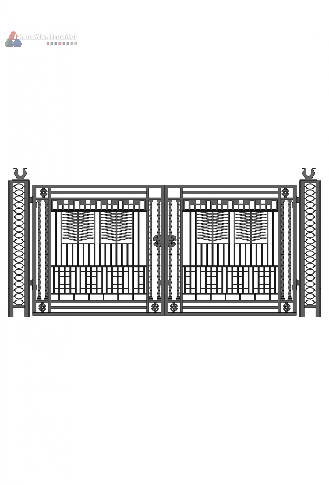 Thư viện sketchup cổng tân cổ điển 032