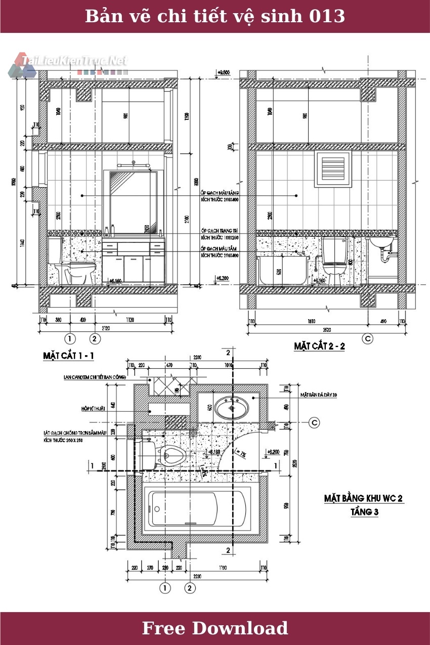 Bản vẽ chi tiết vệ sinh 013